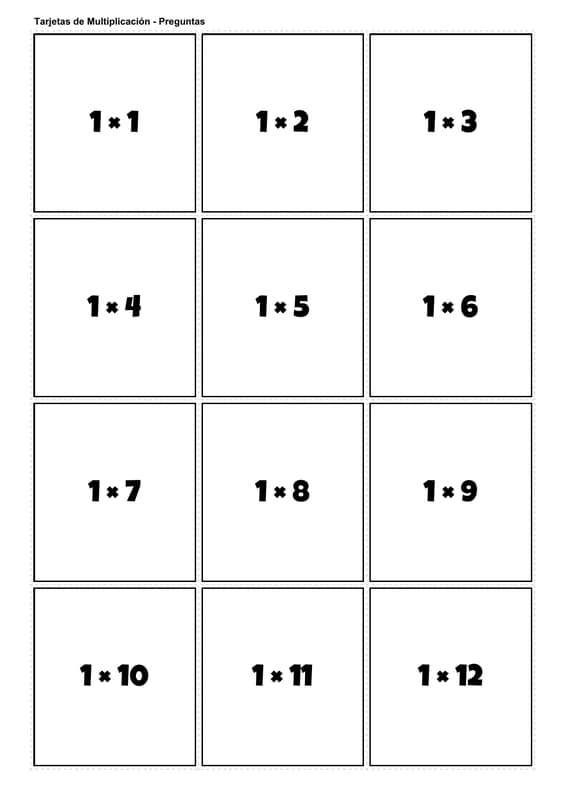 Multiplication Flashcards Preview